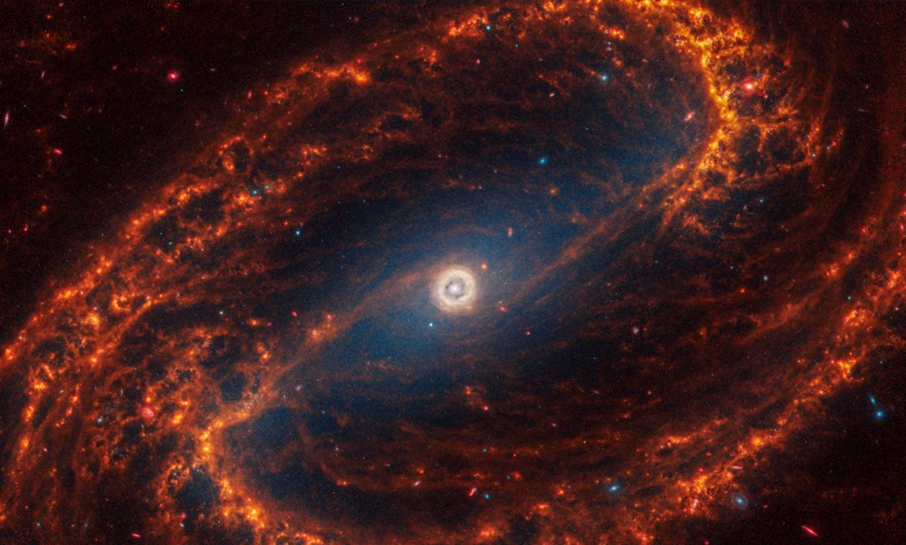 Spiral galaxy NGC 1300, 69 million light years away in the constellation Eridanus. /NASA