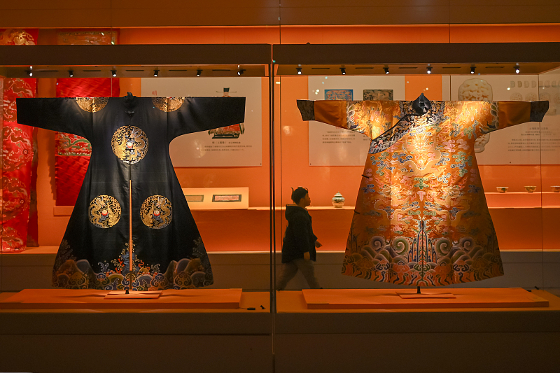 A range of relics related to Chinese dragon culture are on display at the Nanjing Museum in Nanjing, Jiangsu Province, January 30, 2024. /CFP