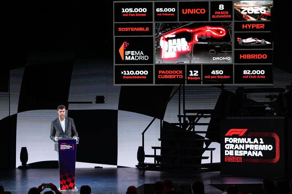 Jarno Zafelli, CEO of Dromo, speaks during the F1 Madrid Grand Prix Launch in Madrid, Spain, January 23, 2024. /CFP