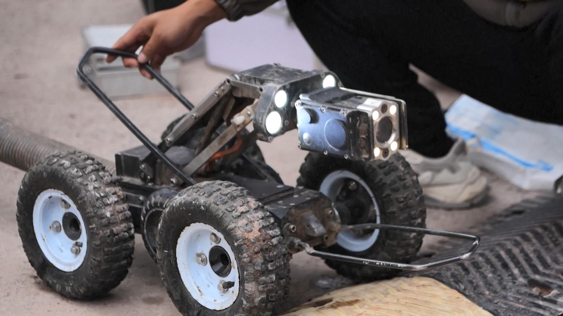 A pipeline inspection robot, southwest China