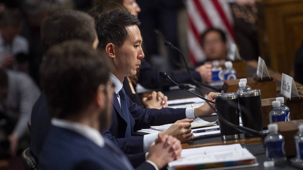 TikTok Inc. Chief Executive Officer Shou Zi Chew responds to questions during a Senate Committee on the Judiciary hearing, Washington, D.C., U.S., January 31, 2024. /CFP