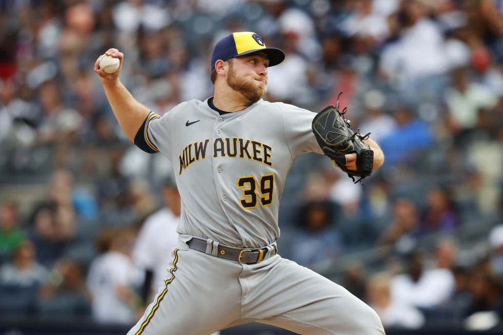 Pitcher Corbin Burnes of the Milwaukee Brewers is traded to the Baltimore Orioles, February 1, 2024. /AP
