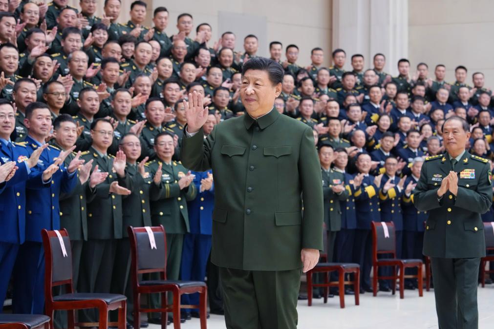 Chinese President Xi Jinping meets with representatives of troops stationed in north China's Tianjin Municipality, February 2, 2024. /Xinhua