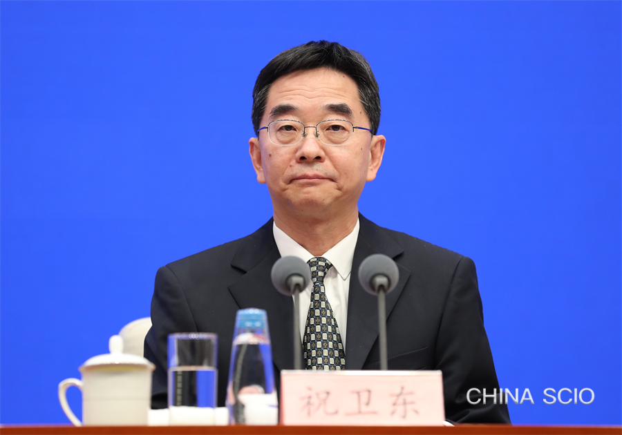 Zhu Weidong, deputy director of the Office of the Central Financial and Economic Affairs Commission and deputy director of the Office of the Central Rural Work Leading Group, attends a press conference in Beijing on February 4, 2024. /Chinese State Council Information Office