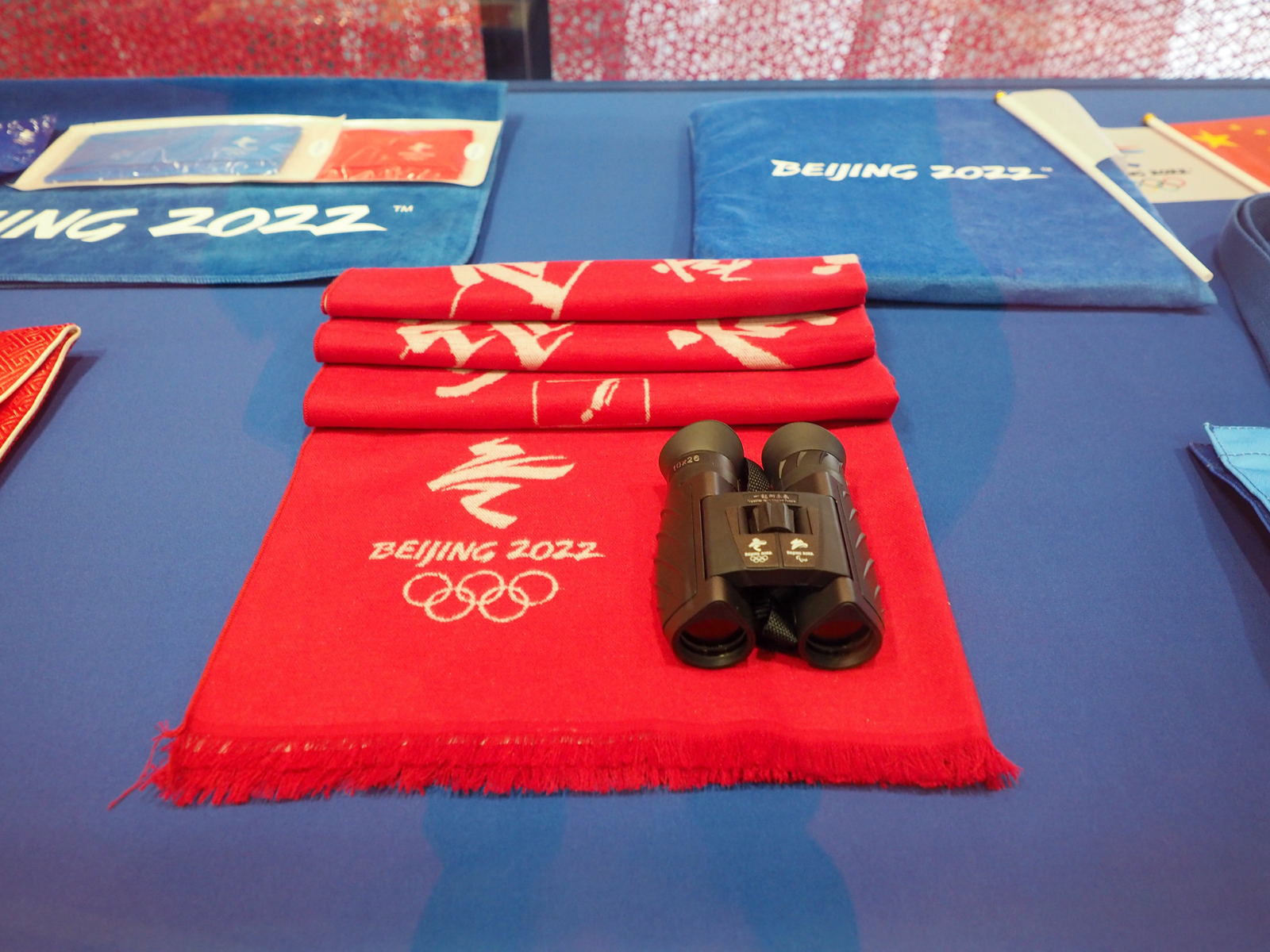 Items related to the Beijing Winter Olympic Games are on display at an exhibition at the National Stadium in Beijing on February 5, 2024. /IC