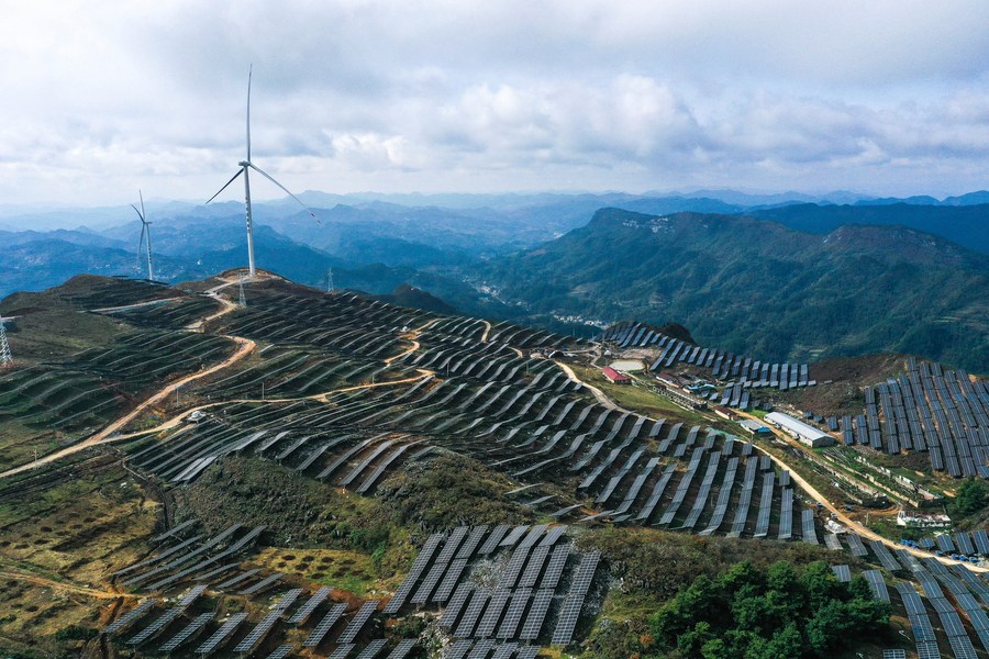 A wind farm in Tongren City of Guizhou Province, January 8, 2023. /CFP