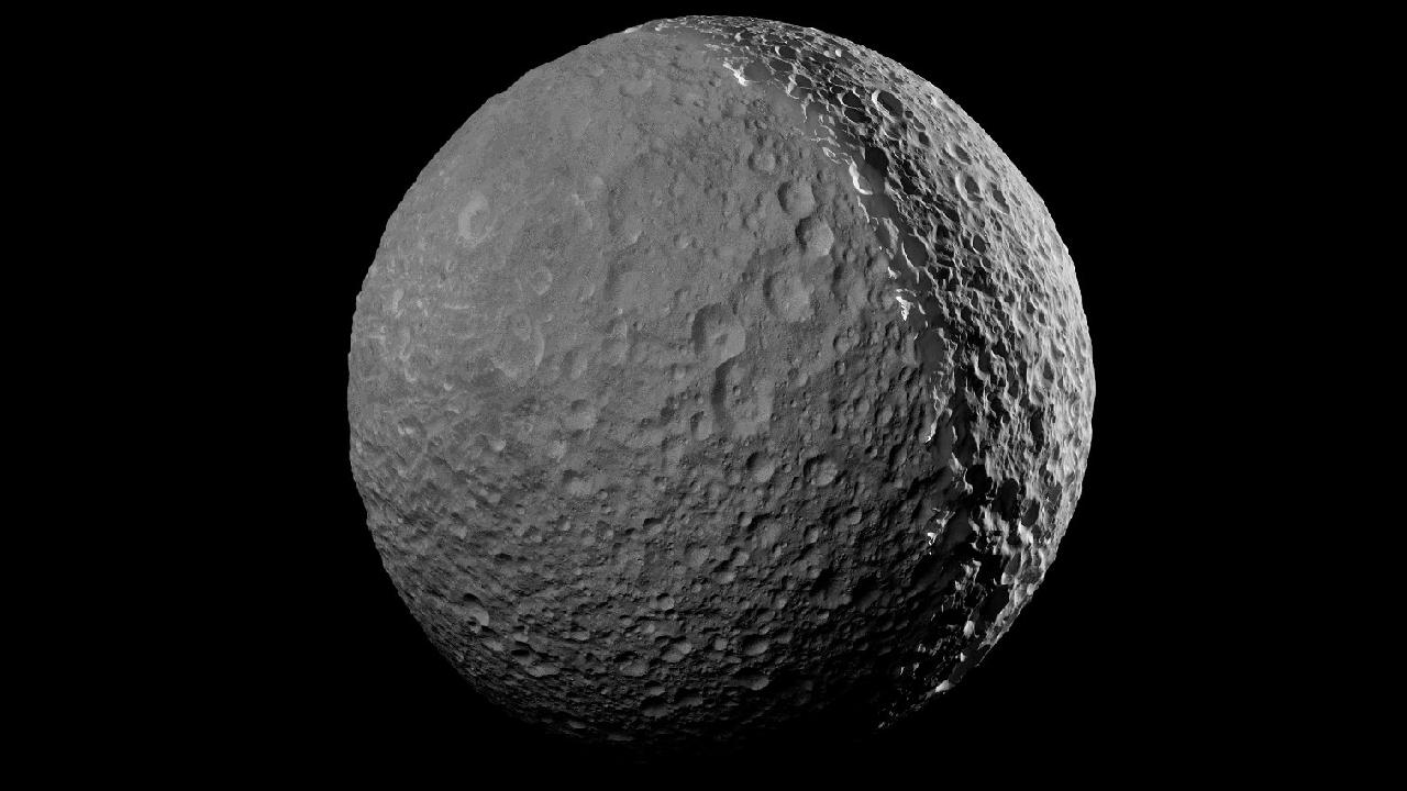 Saturn's moon that resembles the Death Star might harbor a vast subterranean ocean.