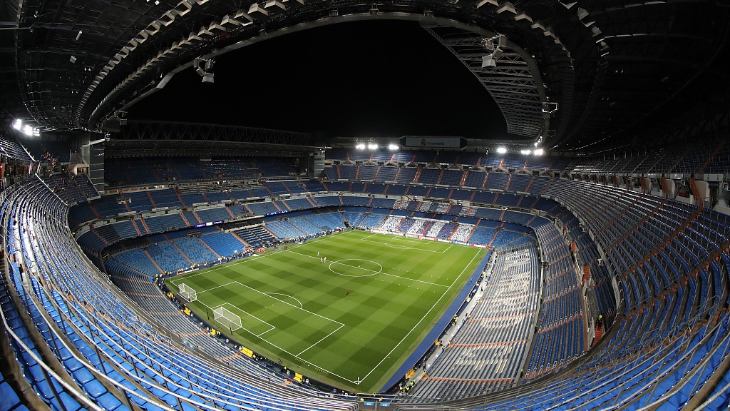 General view inside Real Madrid's Santiago Bernabeu Stadium. /CFP