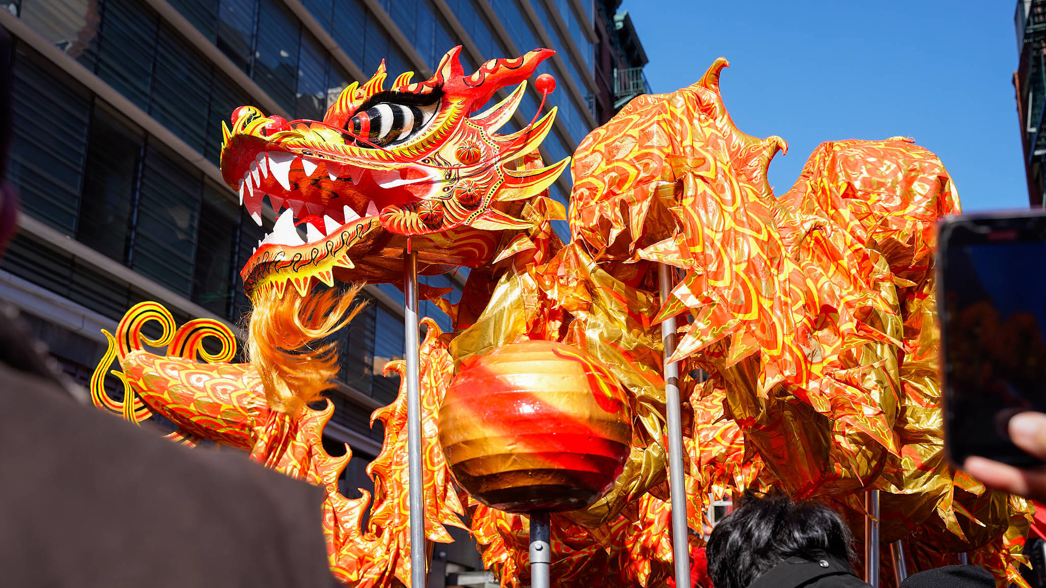 A Chinese New Year parade in New York, U.S., February 25, 2024. /CFP