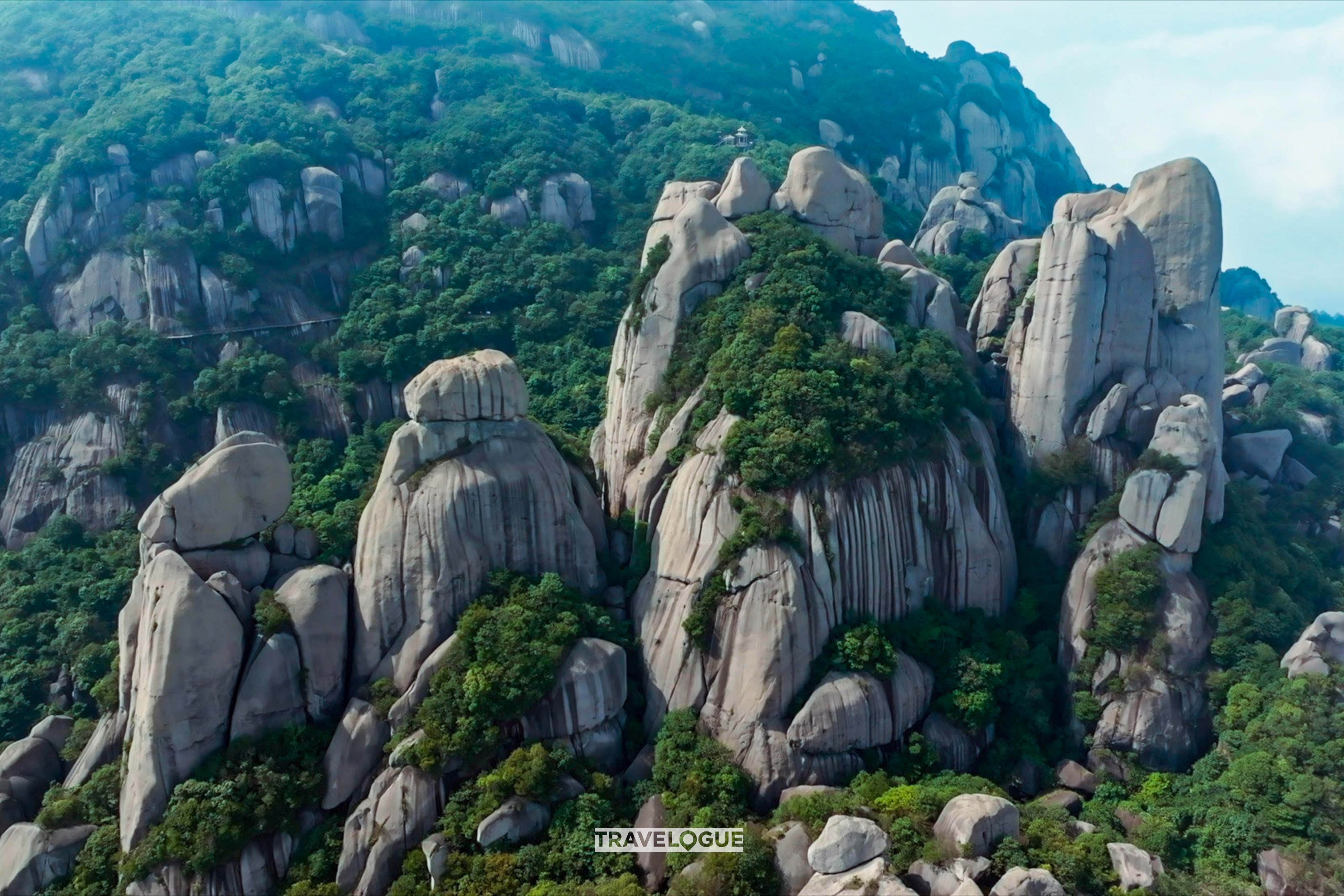 A view of Taimu Mountain in Fuding, Fujian Province /CGTN