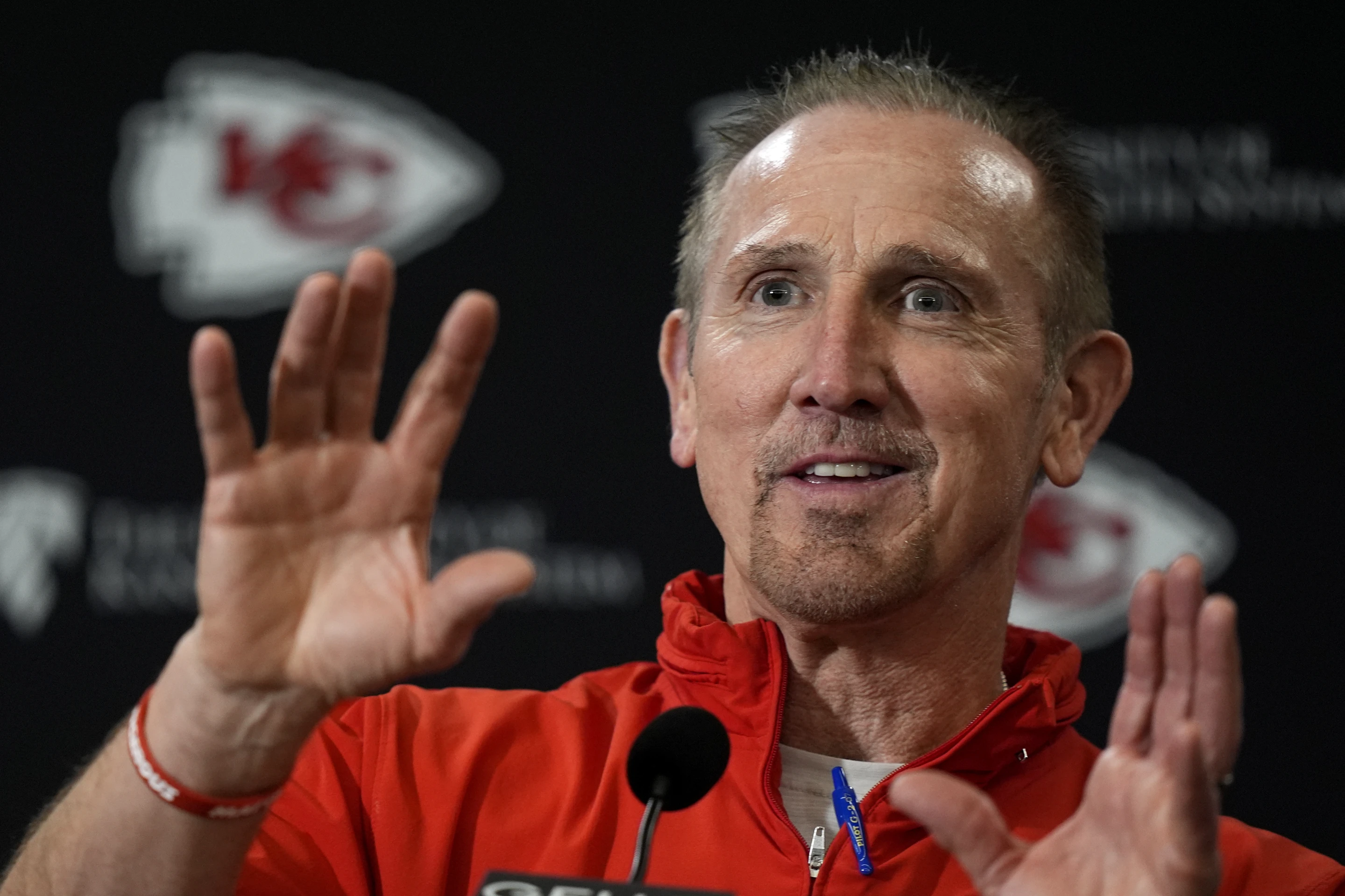 Steve Spagnuolo, defensive coordinator of the Kansas City Chiefs, has signed a contract extension, February 14, 2024. /AP