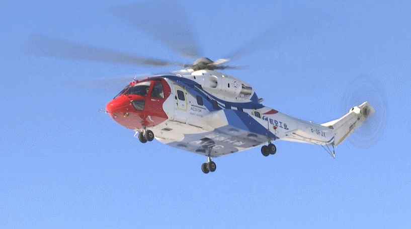The 13-tonne-class large multipurpose civil helicopter AC313A. /CMG