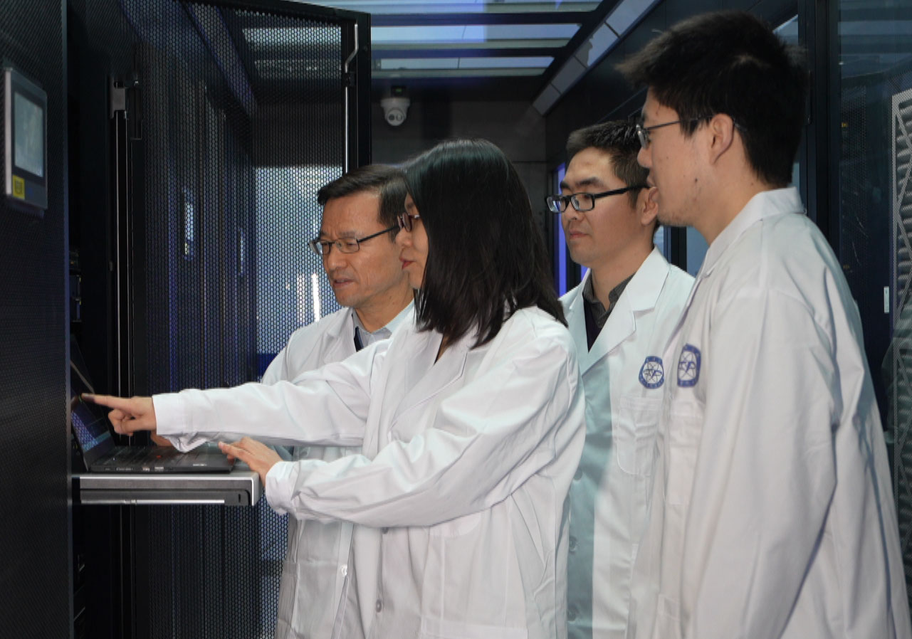 Scientists monitor the Dalian Coherent Light Source, Dalian Institute of Chemical Physics, Chinese Academy of Sciences, northeast China's Liaoning Province. /CMG