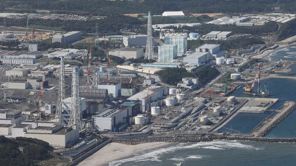 This aerial picture shows TEPCO's crippled Fukushima Daiichi Nuclear Power Plant in Okuma, Fukushima prefecture, on August 24, 2023. /CFP