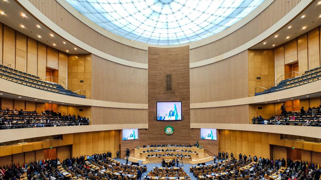 A view of the 37th Ordinary Session of the African Union Assembly of the Heads of State and Government in Addis Ababa, Ethiopia, February 17, 2024. /Xinhua