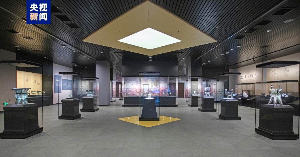 An interior view of the new building of the Yinxu Museum in Anyang, Henan Province. /CMG