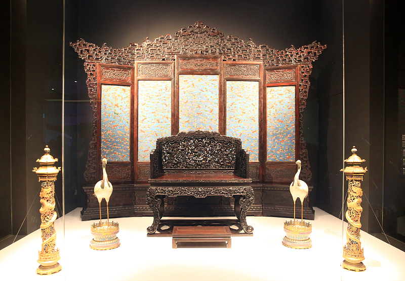 A series of precious objects from the Palace Museum are on display at the Hong Kong Palace Museum, Hong Kong, February 17, 2024. /CFP 