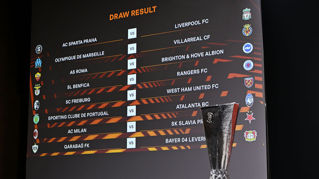 A view of the UEFA Europa League 2023/24 round of 16 draw results at the UEFA Headquarters in Nyon, Switzerland, February 23, 2024. /CFP
