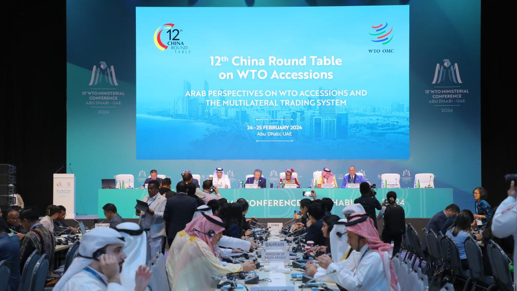 The 12th China Round Table on WTO Accessions held in Abu Dhabi, the United Arab Emirates, February 25, 2024. /Xinhua