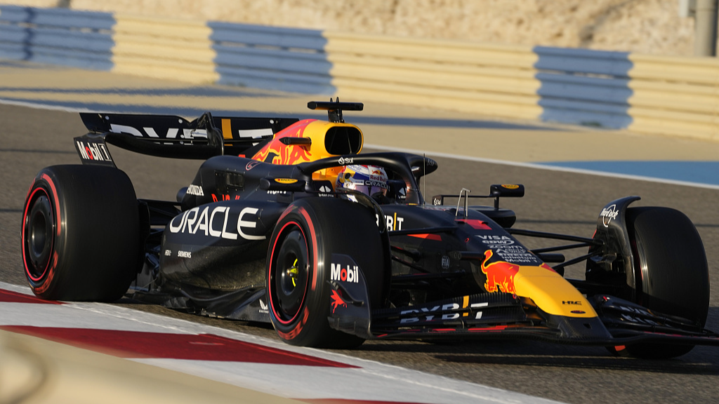 Red Bull's Max Verstappen steers his car during the third practice session ahead of the Formula One Bahrain Grand Prix in Sakhir, Bahrain, March 1, 2024. /CFP