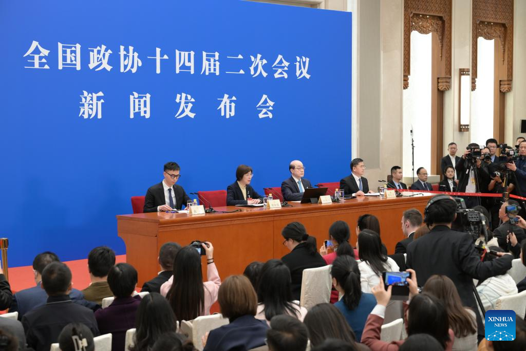 The Chinese People's Political Consultative Conference (CPPCC) National Committee, China's top political advisory body, holds a press conference in Beijing, China, March 3, 2024. /Xinhua
