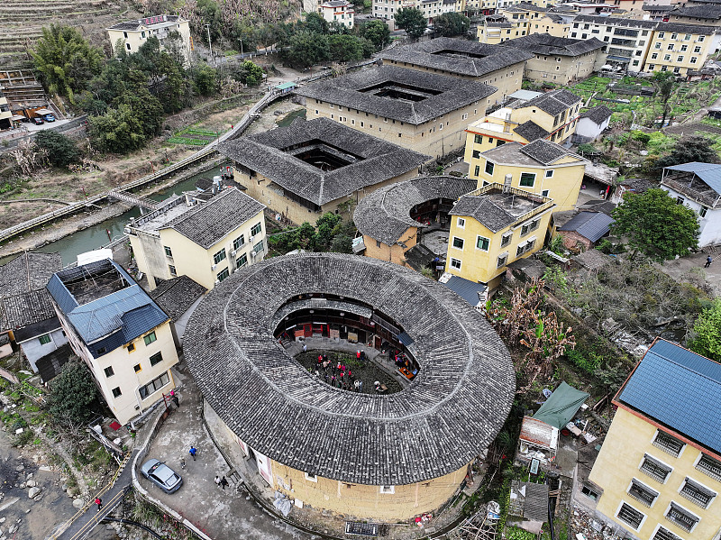 A glimpse of Fujian tulou in Longyan City, southeast China's Fujian Province, March 2, 2024 /CFP