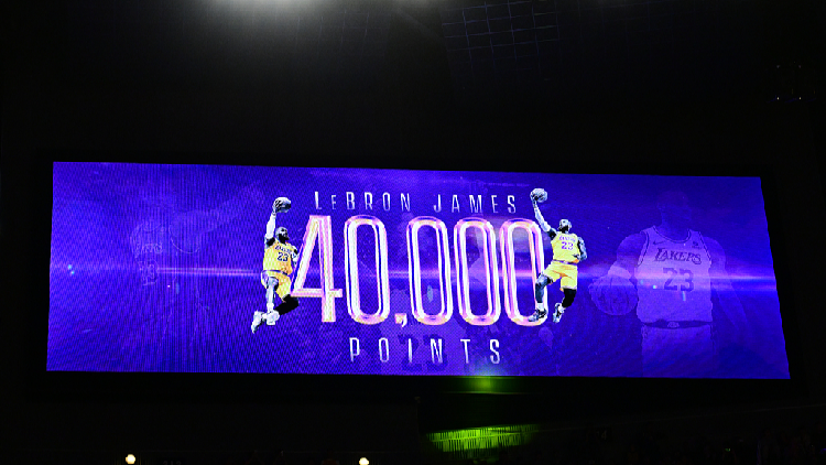 Lebron James Becomes First Nba Player To Score 40 000 Points Cgtn