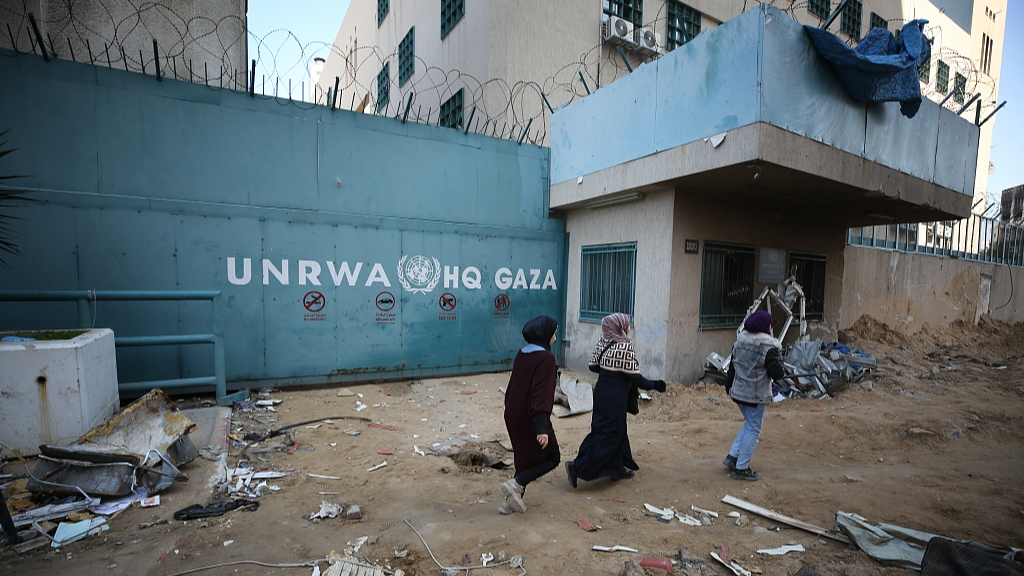 A view of the destruction at the UNRWA headquarters as a result of Israeli attacks, Gaza City, Gaza, February 21, 2024. /CFP