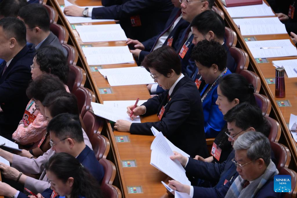 The second plenary meeting of the second session of the 14th National Committee of the Chinese People's Political Consultative Conference (CPPCC) is held at the Great Hall of the People in Beijing, capital of China, March 7, 2024. /Xinhua