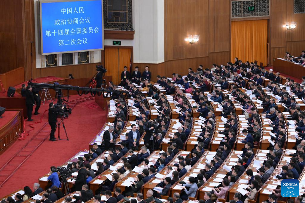 The second plenary meeting of the second session of the 14th National Committee of the Chinese People's Political Consultative Conference (CPPCC) is held at the Great Hall of the People in Beijing, capital of China, March 7, 2024. /Xinhua