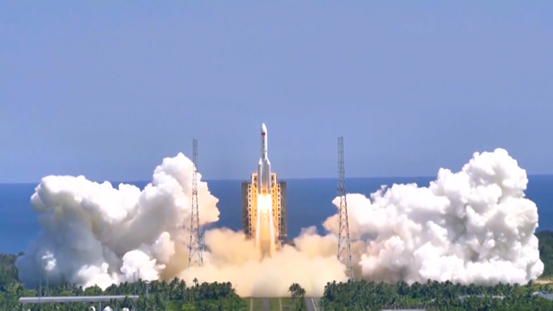 A rocket is launched from the Hainan International Commercial Aerospace Launch Center. /Sansha Satellite TV