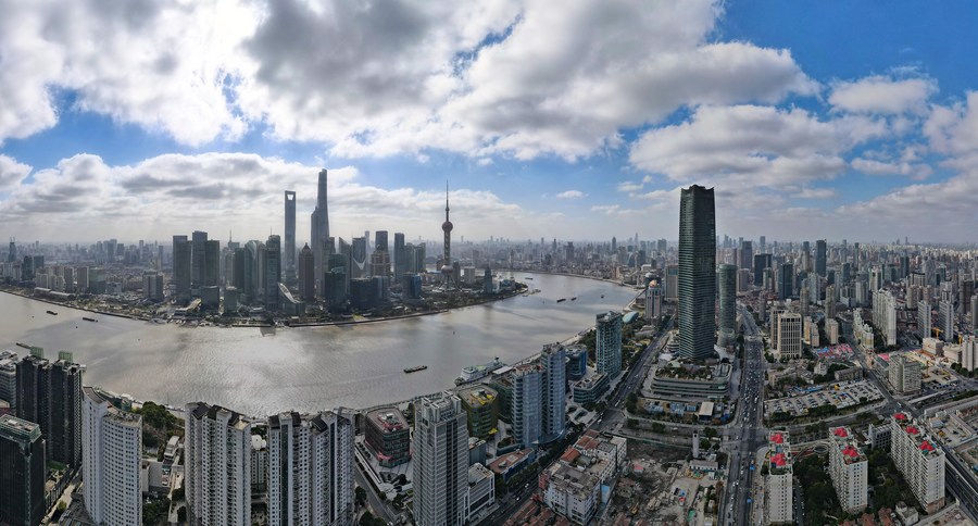 Lujiazui area in the China (Shanghai) Pilot Free Trade Zone in east China's Shanghai, January 10, 2023. /Xinhua