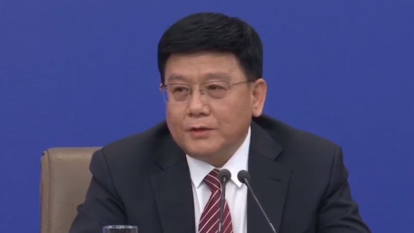 Wang Hesheng, deputy head of the National Health Commission and director of the NDCPA, talks with reporters at a press conference, Beijing, China, March 9, 2024. /CMG
