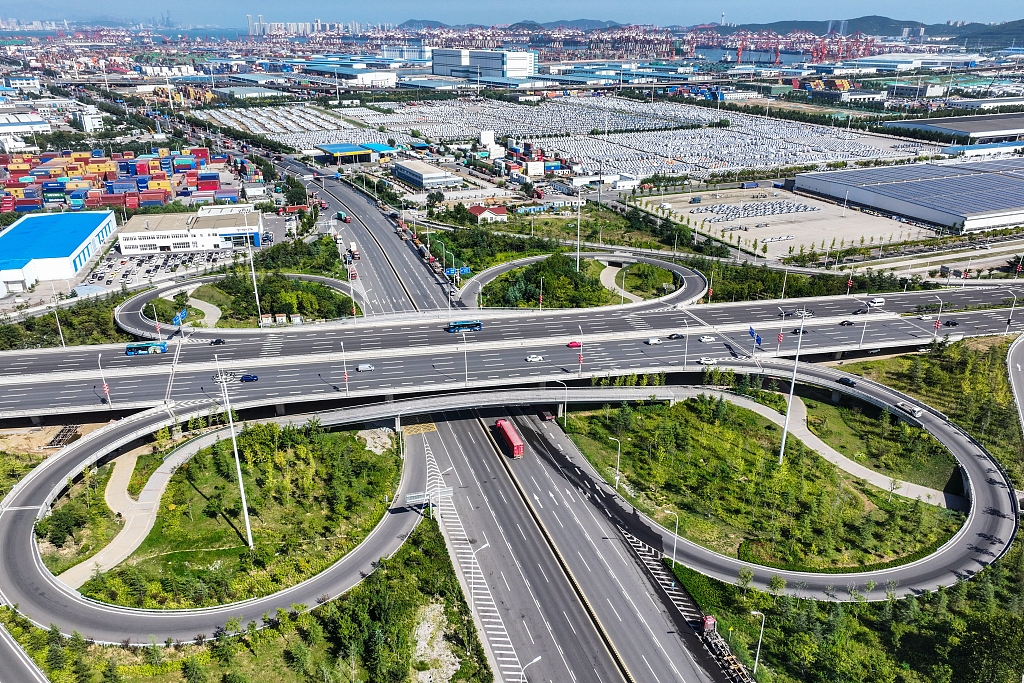 A view of the Qingdao Area of the China (Shandong) Pilot Free Trade Zone in Qingdao, east China's Shandong Province, September 14, 2023. /CFP