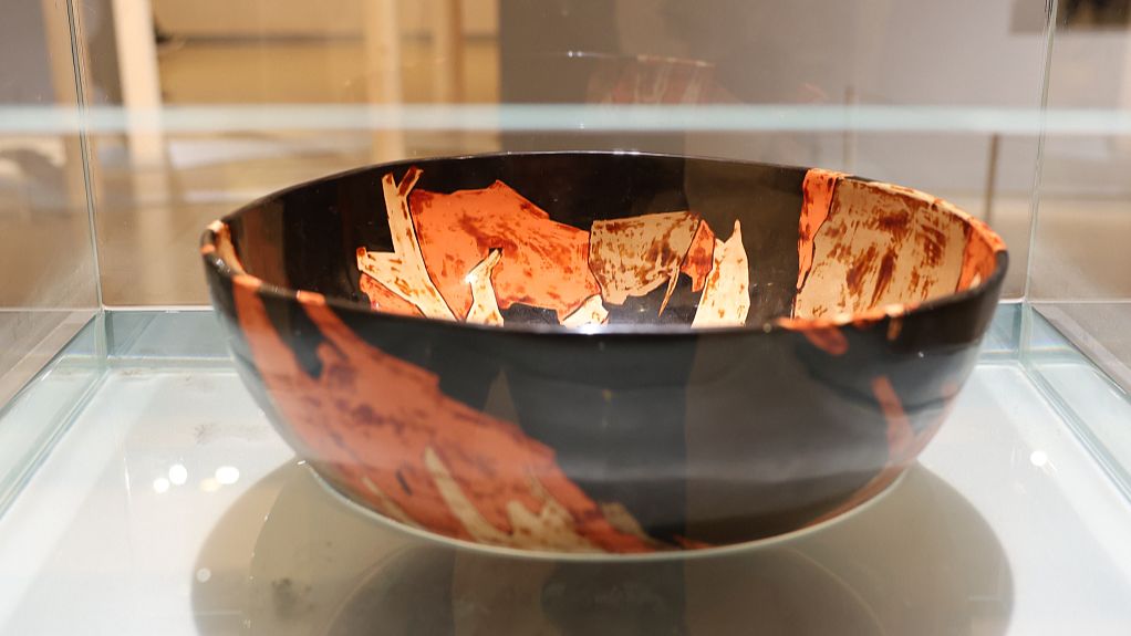 Selected lacquerware on display at Liangzhu Museum