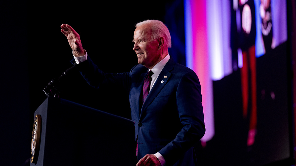 U.S. President Joe Biden speaks at the National League of Cities conference at the Marriott Marquis in Washington, D.C., March 11, 2024. /CFP