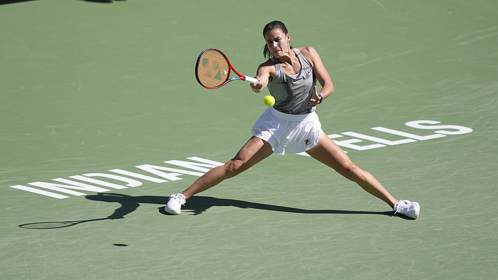 Emma Navarro in action during the Indian Wells Masters round of 16 match in California, U.S., March 13, 2024. /CFP