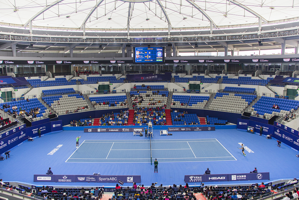 A view of the Hengqin International Tennis Center in Zhuhai, south China's Guangdong Province, March 10, 2019. /CFP 