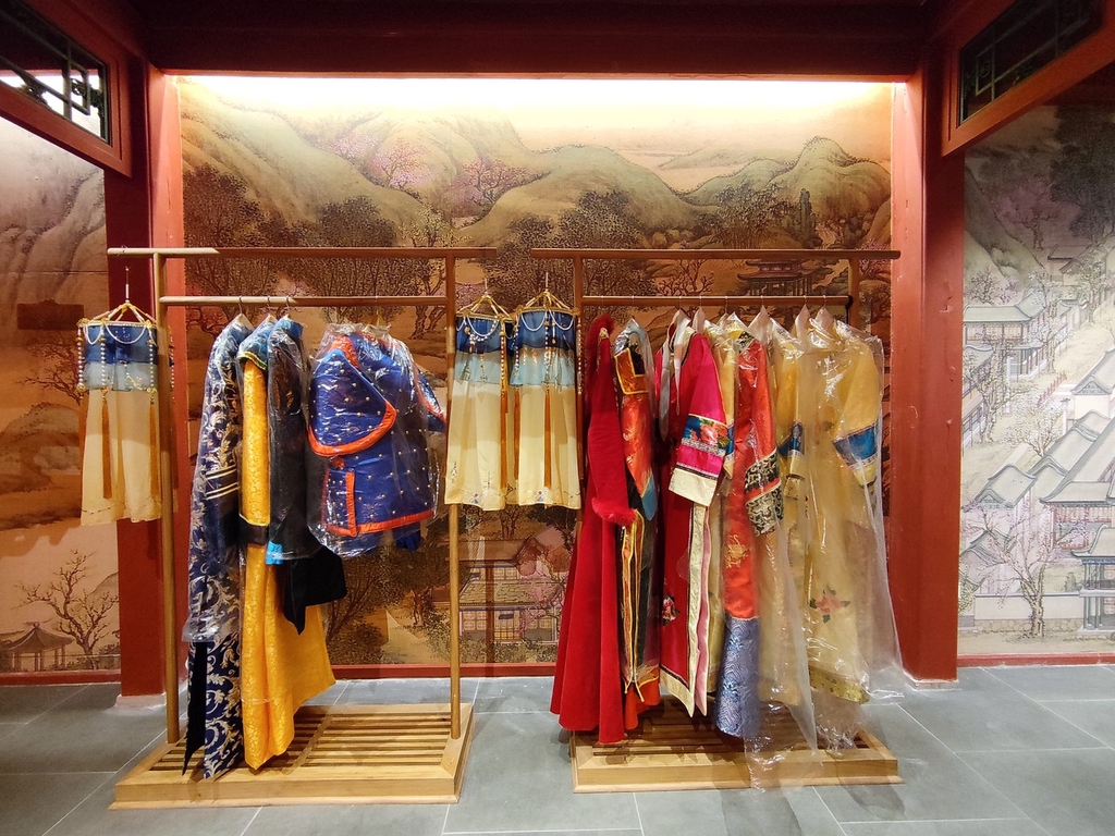 A file photo shows traditional Qing Dynasty (1644-1911) costumes at the 
