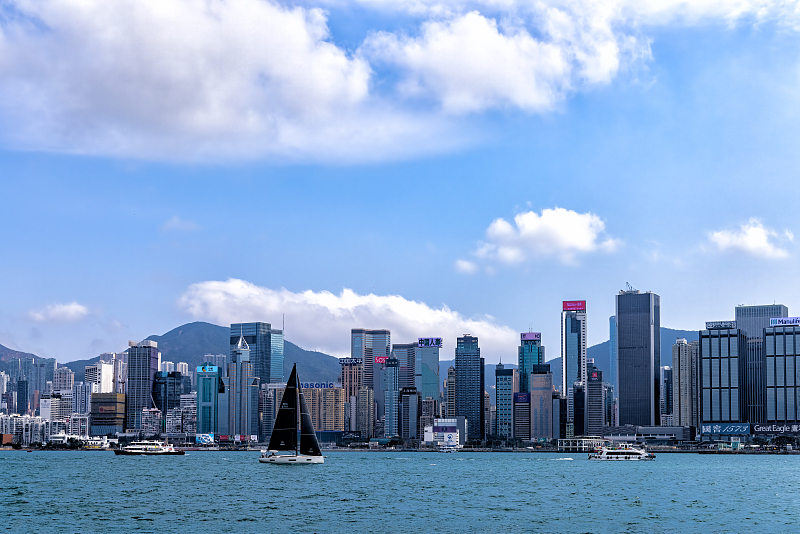 A view of the Victoria Harbour in Hong Kong, south China, February 17, 2024. /CFP