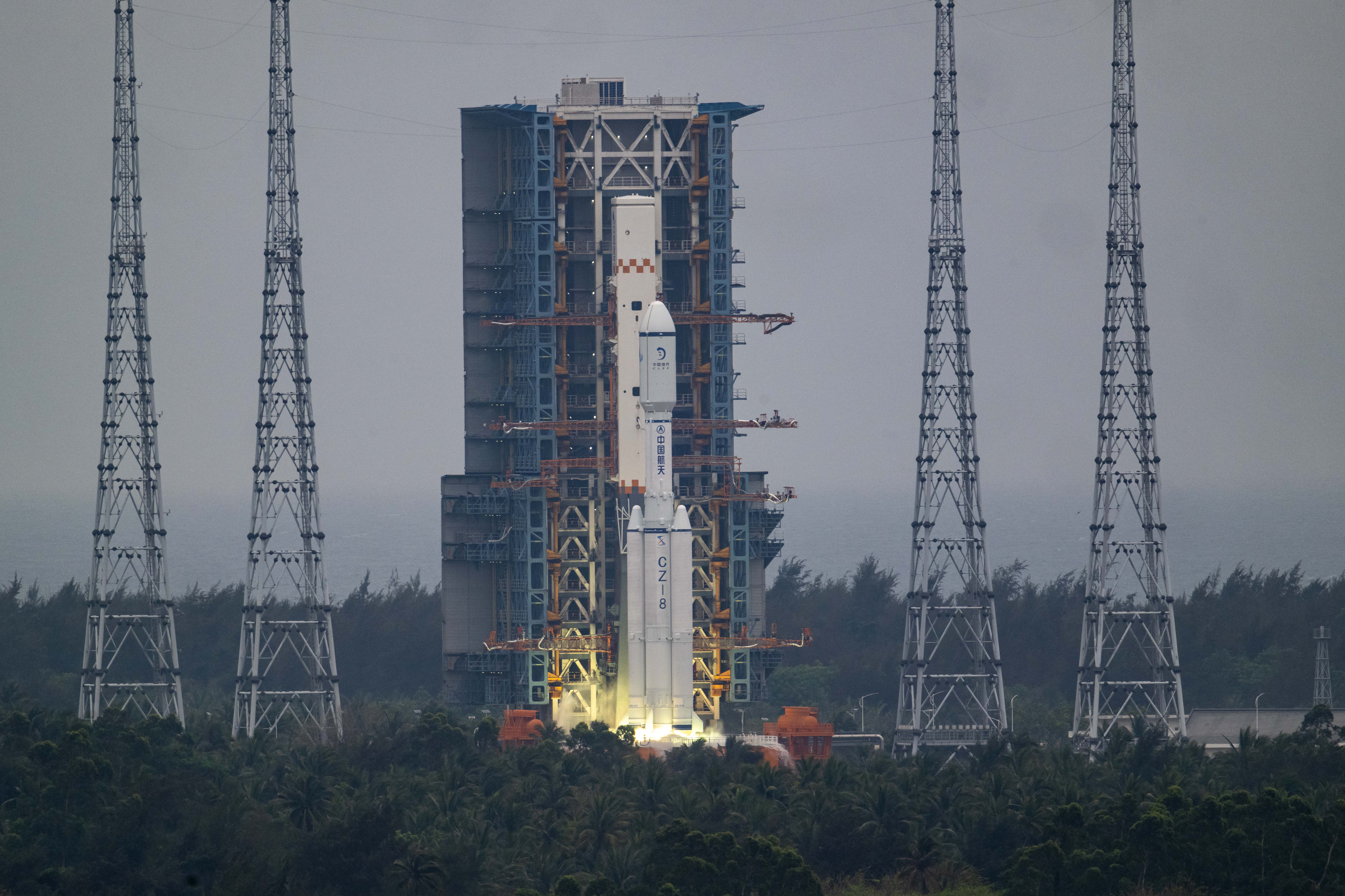 The Long March-8 Y3 rocket carrying the Queqiao-2 relay satellite lifts off from the Wenchang Spacecraft Launch Site, Hainan Province, south China, March 20, 2024. /SpaceLens 