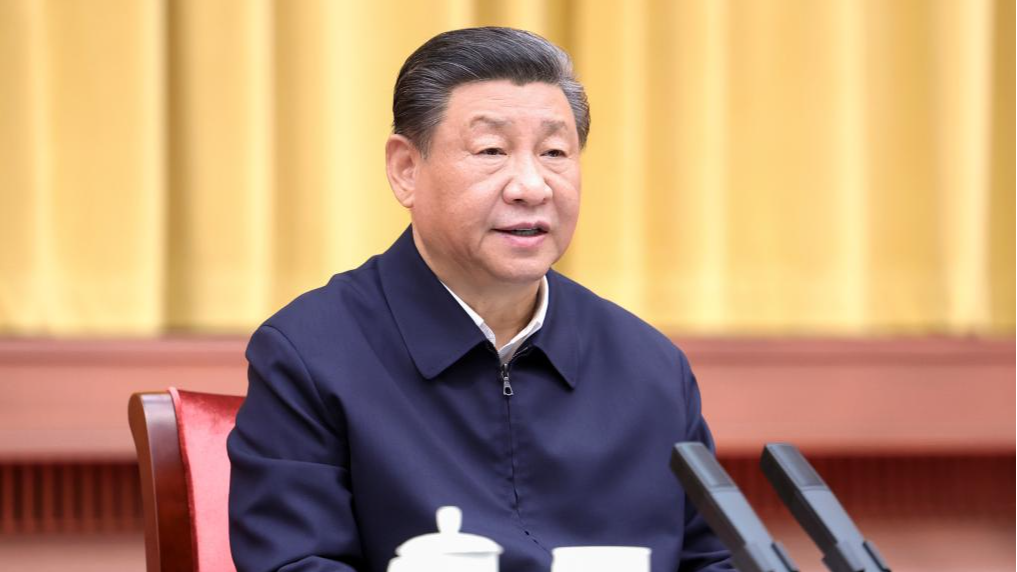 Chinese President Xi Jinping talks at a symposium on further energizing the central region in the new era in Changsha, central China's Hunan Province, March 20. /Xinhua