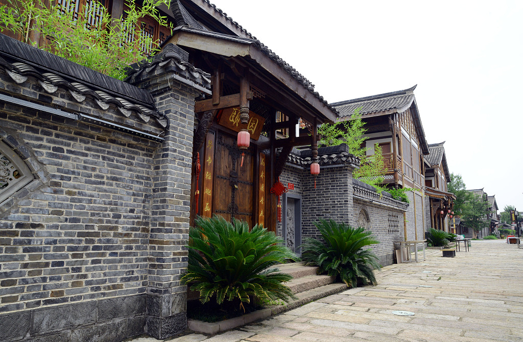A file photo shows a view of the ancient style buildings at Hejie Street in Changde, Hunan Province. /CFP