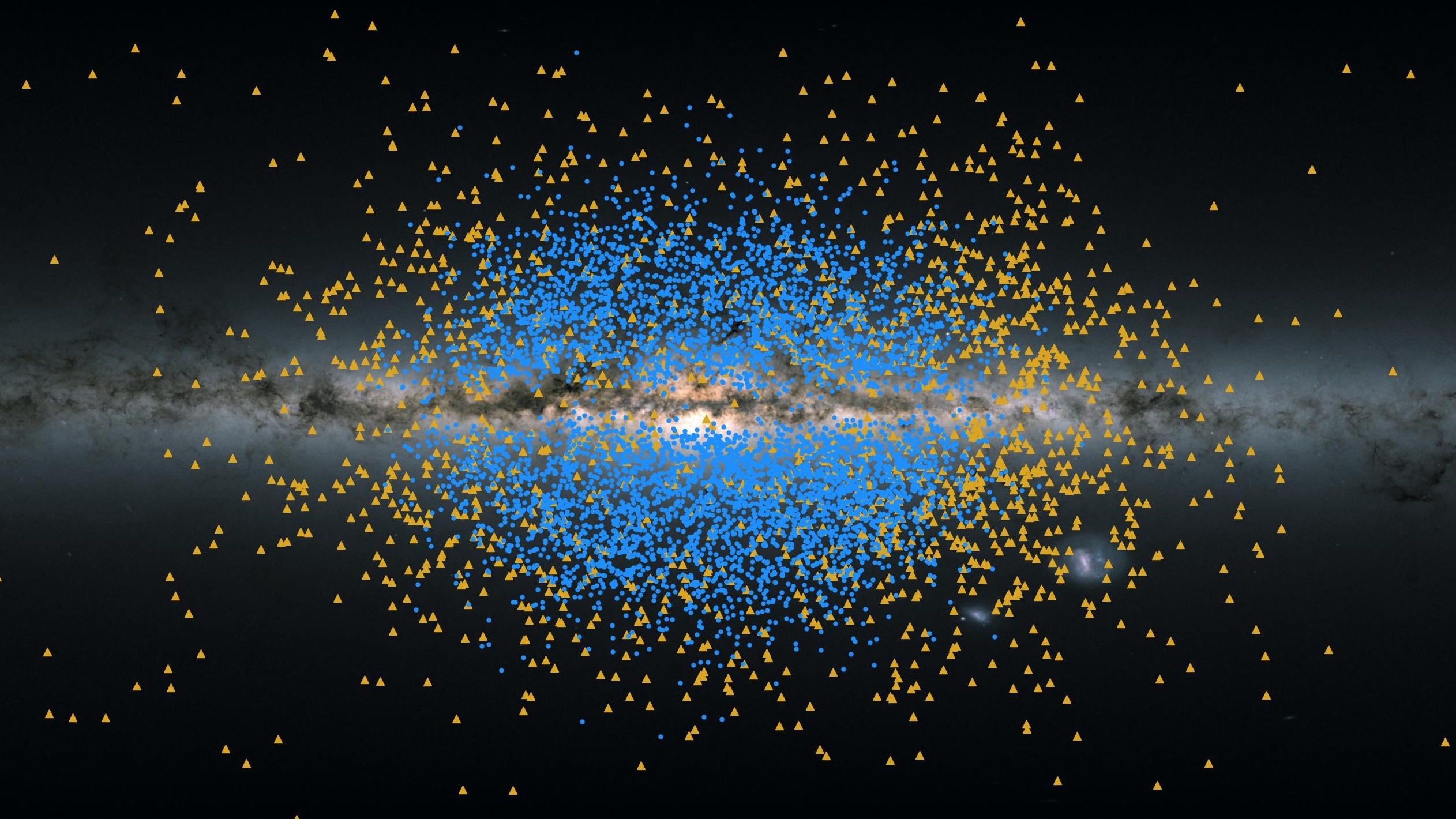 European Space Agency's astrometry satellite Gaia unravels two ancient streams of stars in the Milky Way. /ESA
