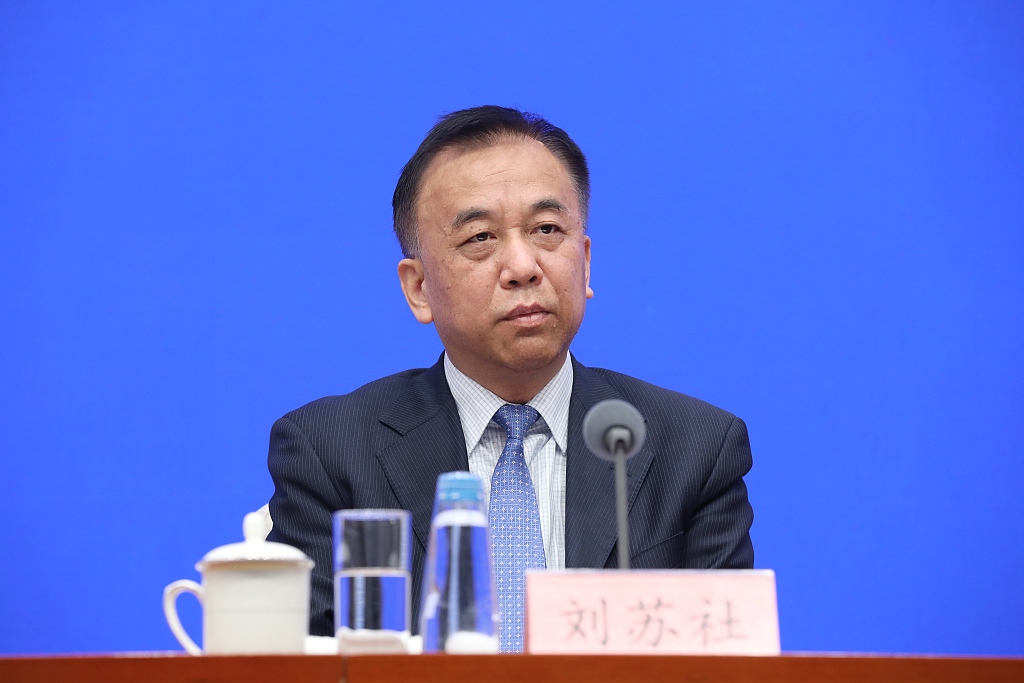 Liu Sushe, deputy head of the National Development and Reform Commission, at the press conference, March 21, 2024. /CFP