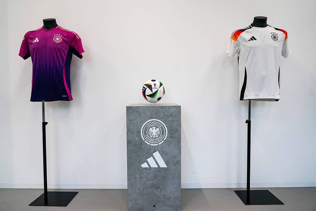 Jerseys of the German men's national football team for the UEFA European Championship on display, March 19, 2024. /CFP