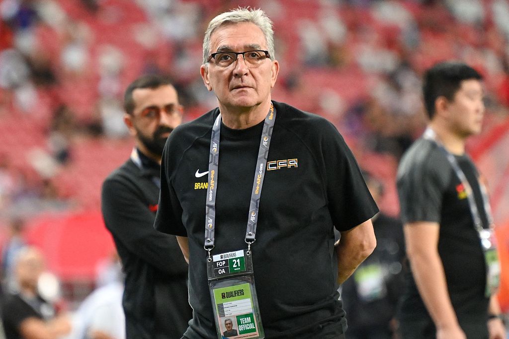 China's Branko Ivankovic during their World Cup qualifier against Singapore at the National Stadium in Singapore, March 21, 2024. /CFP