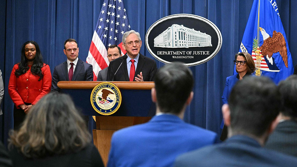 U.S. Attorney General Merrick Garland answers questions during a press conference announcing an antitrust lawsuit against Apple, at the Justice Department in Washington, D.C., U.S., March 21, 2024. /CFP