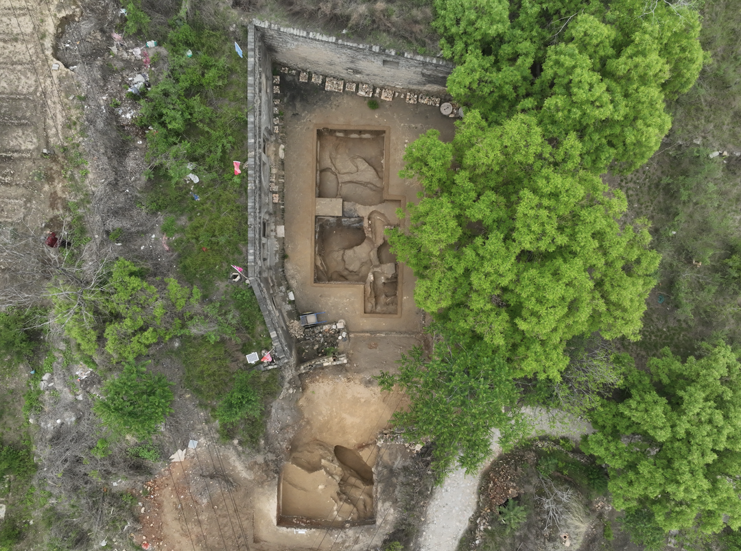 An aerial view of the Chencun ceramic kiln site. /Courtesy of National Cultural Heritage Administration