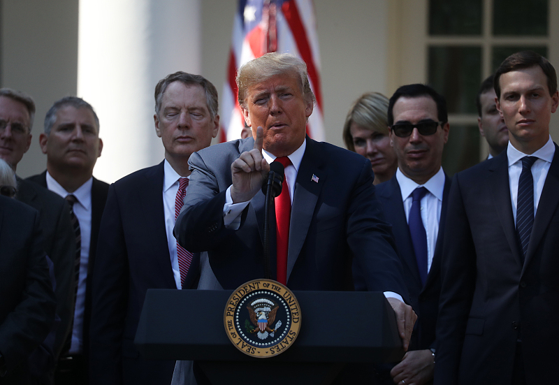 Then U.S. President Donald Trump speaks on the U.S.-Mexico-Canada Agreement, or USMCA, in the Rose Garden of the White House in Washington, D.C., U.S., October 1, 2018. /CFP